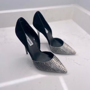 Sexy silver snakeskin heels, Steve Madden (size 8.5)